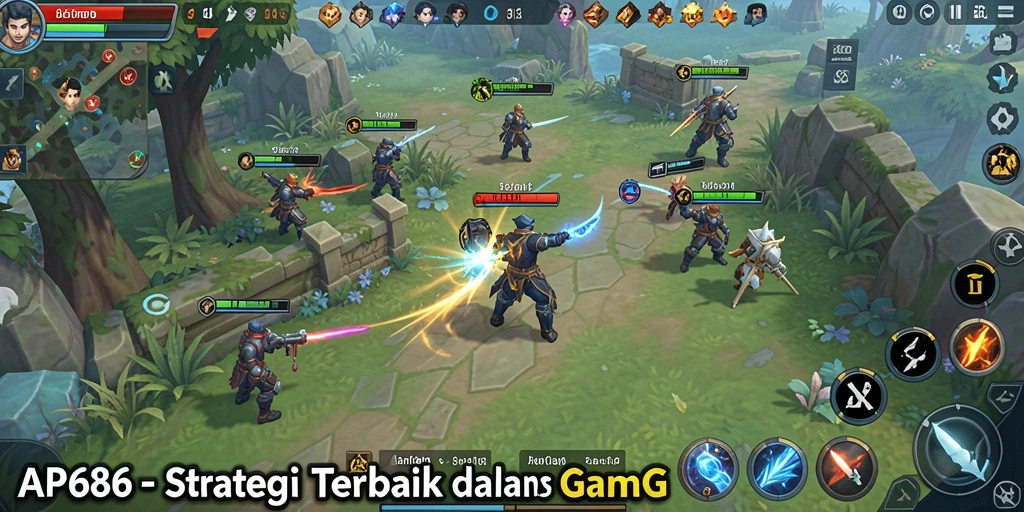 Tangkapan layar gameplay AP686 yang menunjukkan pertempuran strategis yang mendebarkan.