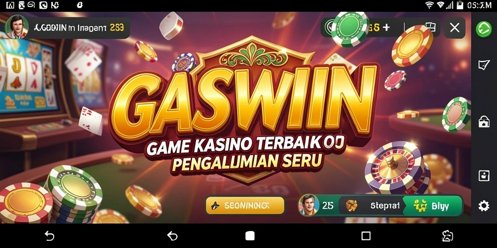 Screenshot gameplay GASWIN menampilkan serunya bermain Kasino.