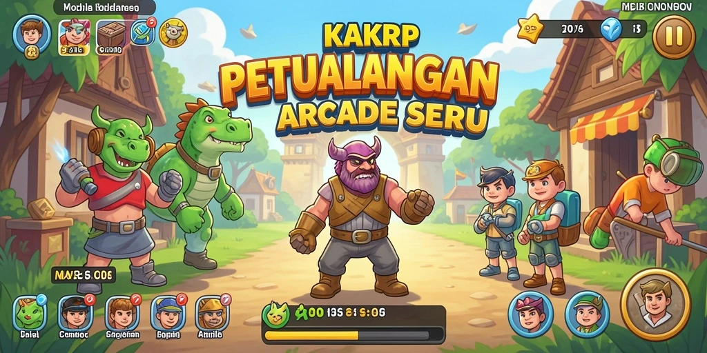 Tampilan seru dari gameplay KAKRP yang menantang.
