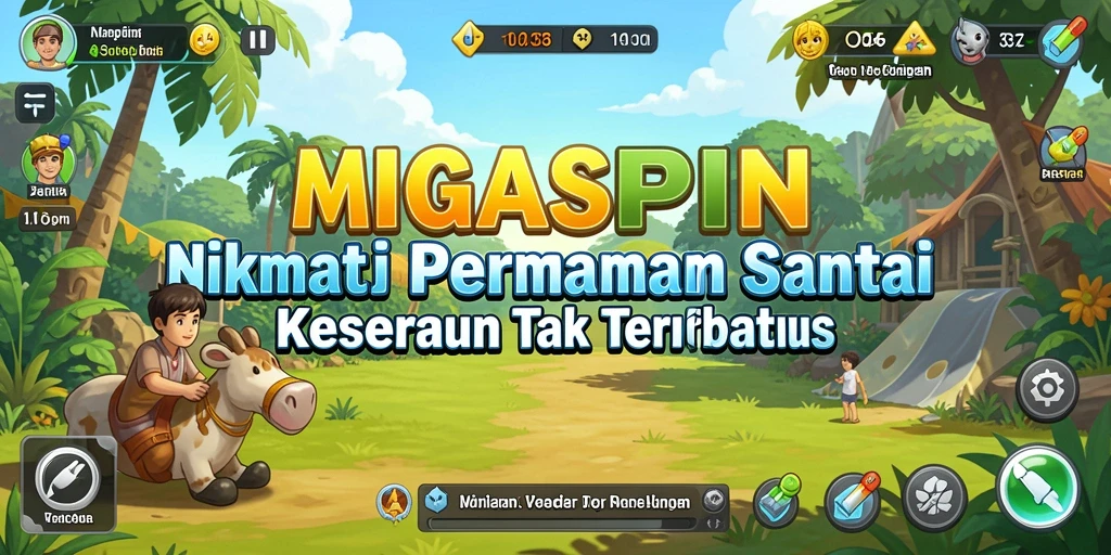 Tampilan menarik dalam gameplay casual MIGASPIN yang seru.
