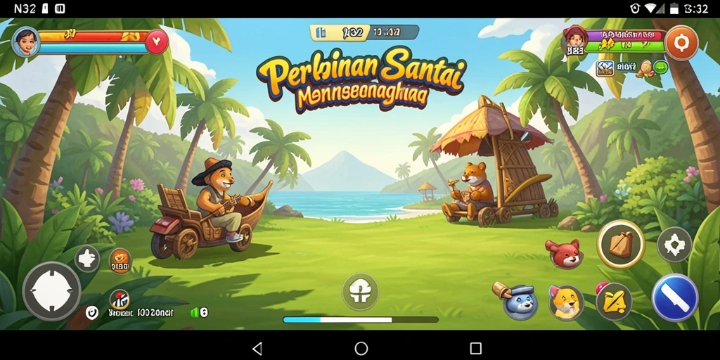 Tampilan gameplay yang menarik dan penuh warna di N32.