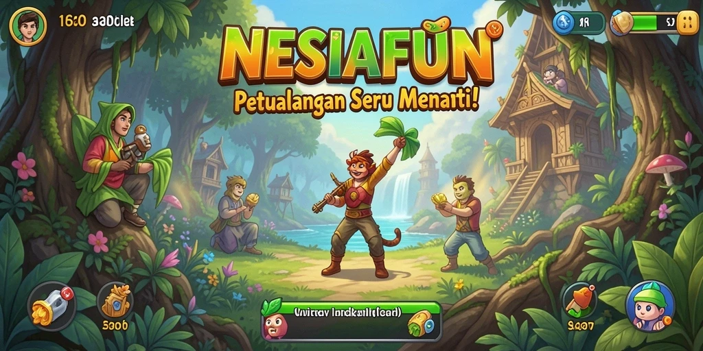 Tangkapan layar dari gameplay NESIAFUN yang seru dan mendebarkan.