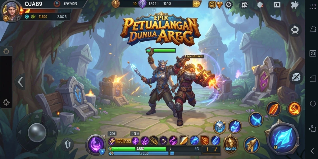 Screenshot OJA89 menampilkan pertarungan mendebarkan dalam dunia ARPG.