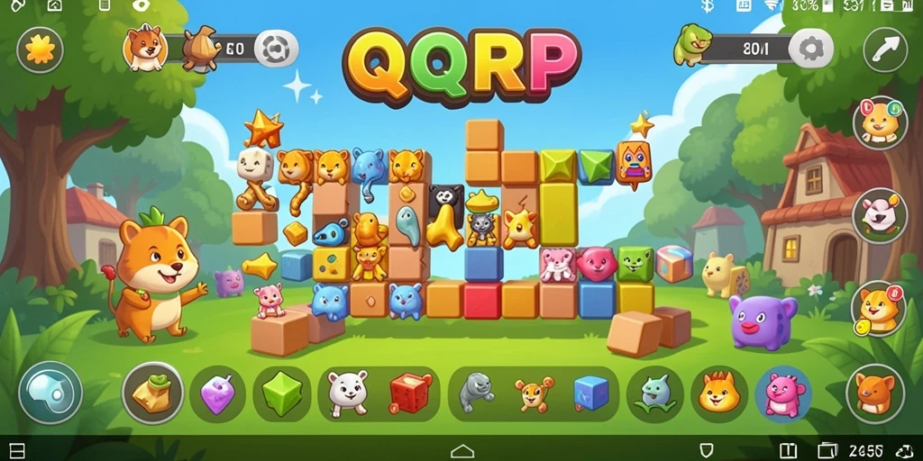 Tampilan gameplay QQRP dengan tantangan puzzle yang seru.