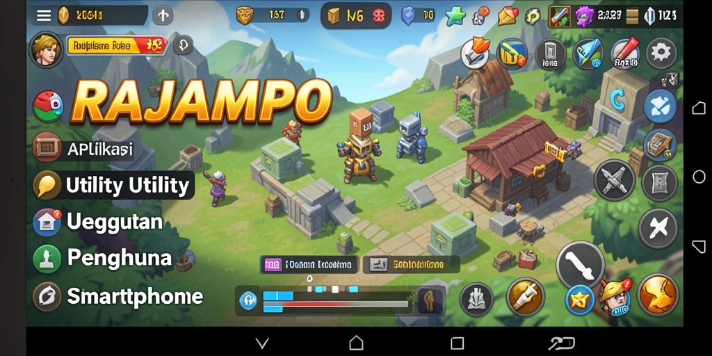 Screenshot utama RAJAMPO menampilkan alat pengoptimalan Utility yang mudah digunakan.