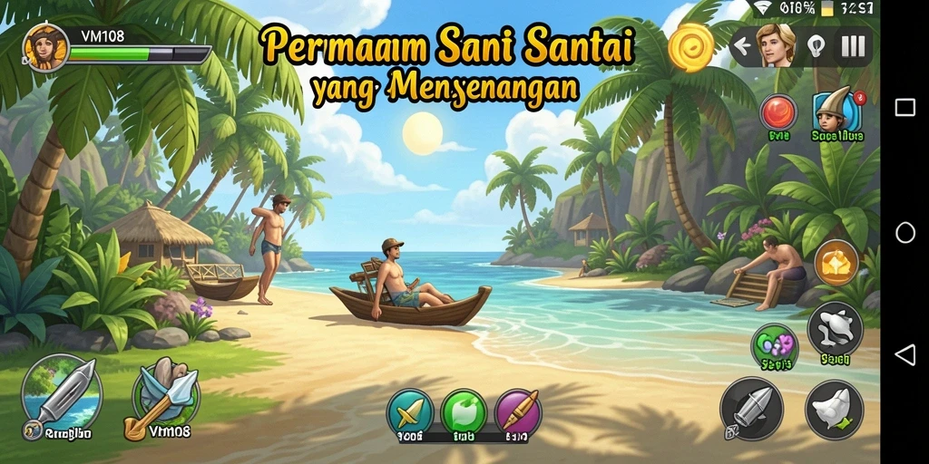 Screenshot utama VM108 menampilkan gameplay yang menarik dan santai.