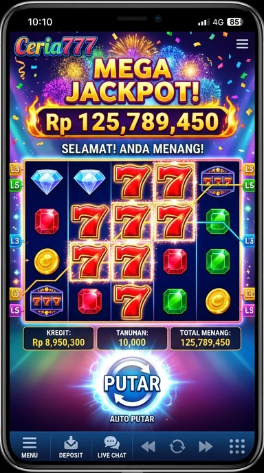 Tampilan antarmuka ceria777 yang menarik dan mudah dinavigasi.
